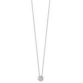 14k White Gold 2 1/2 carat Certified Lab Grown Diamond VS/SI+ G+ Complete 18 inch Halo Pendant Necklace